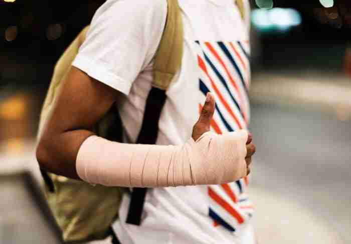 Man with Injured Wrist